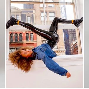 Faux Patent Leather Spanx Leggings